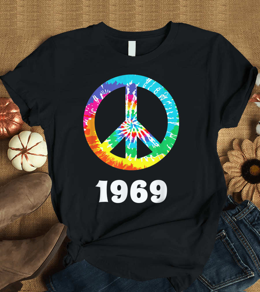 1969 Year Class Reunion Hippie Peace Sign Anniversary T-Shirt