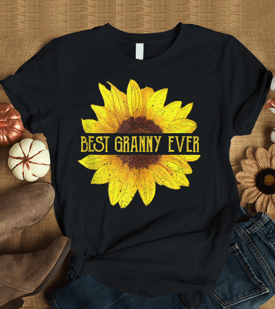 Best Granny Ever Sunflower Fun Grandma T-Shirt
