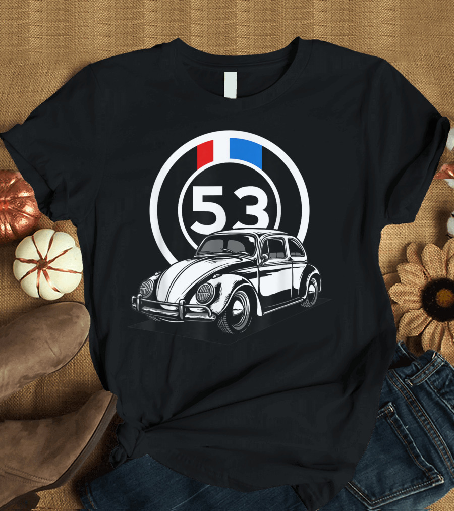 Classic Herbie 53 Beetle Buggy Oldtimer Old Bugs Lover T-Shirt