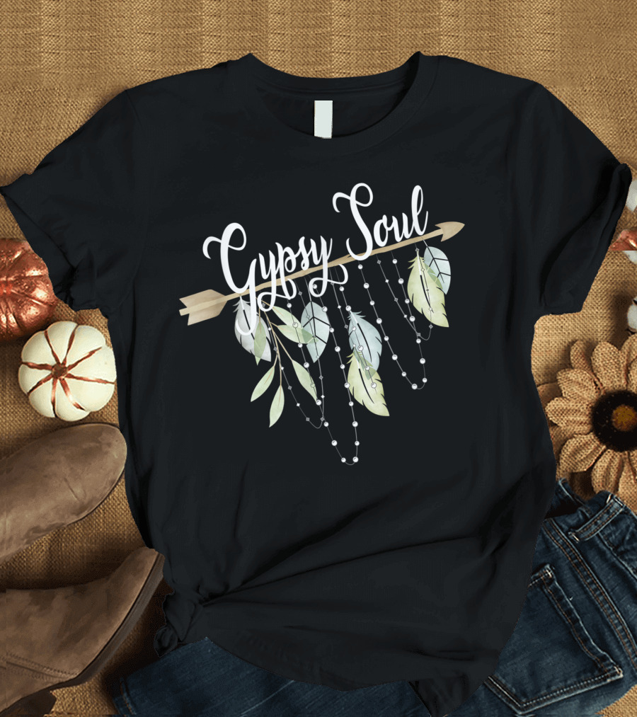 Gypsy Soul Dreamcatcher Bohemian Boho Mad Hippie T-Shirt