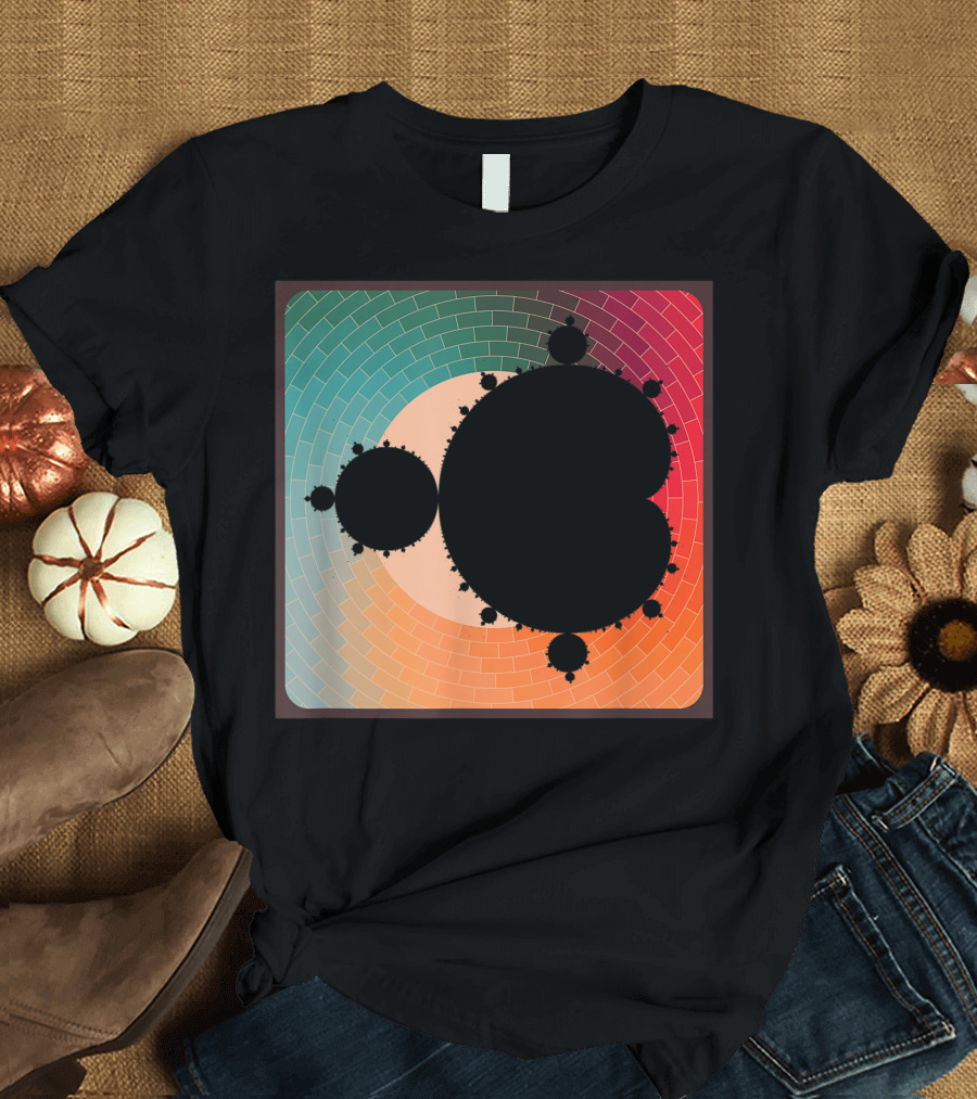 Fractal Mandelbrot Set Style Colorful Geometric Spiral T-Shirt