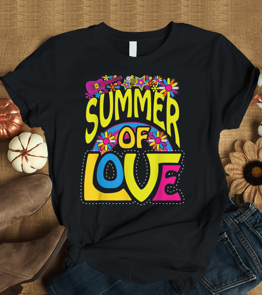 Summer of Love Groovy 60s 70s Hippie Colorful Vibes T-Shirt