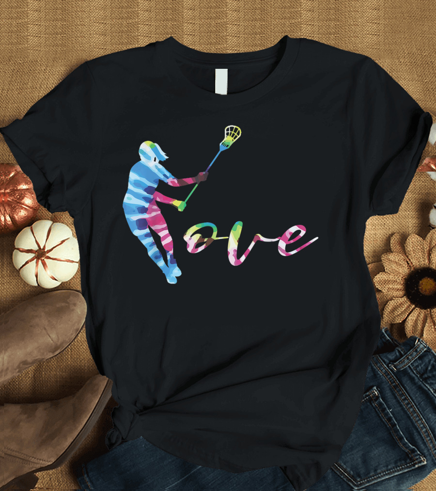 Love Lacrosse Tie Dye Players Ki Lacrosse Costume T-Shirt