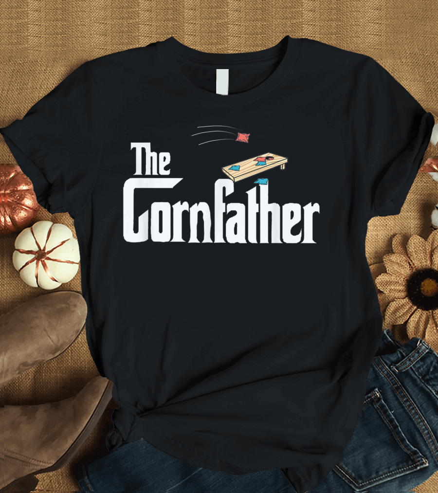 The Cornfather Cornhole Toss Fathers T-Shirt