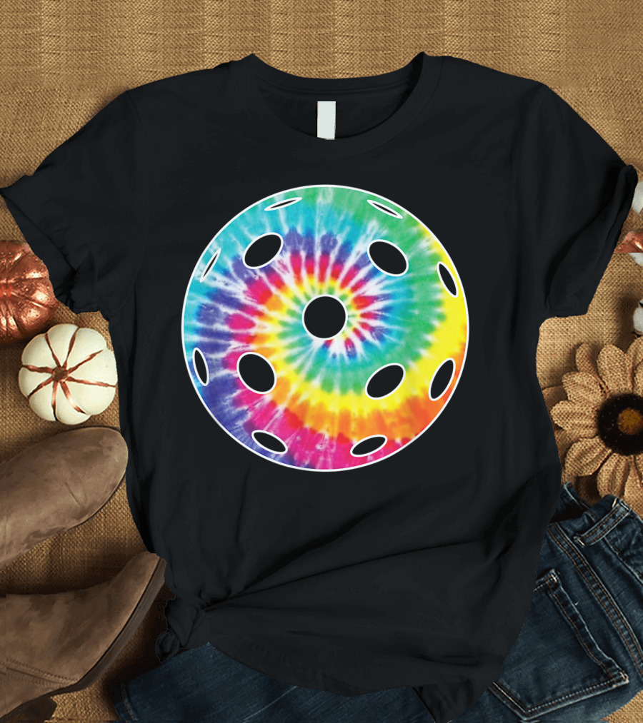 Pickleball Tie Dye Vintage Spiral Ball T-Shirt