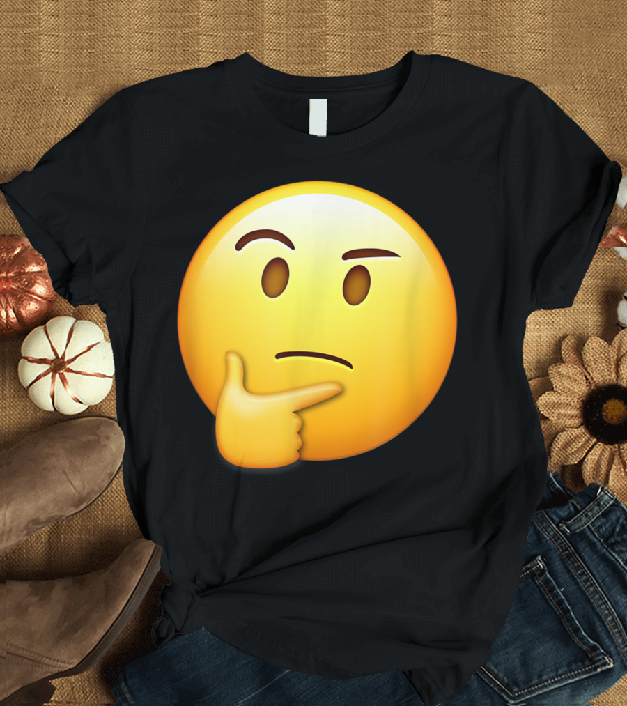 Thinking Emoji Sarcastic Smiley Emoji 8C Pondering Expression T-Shirt