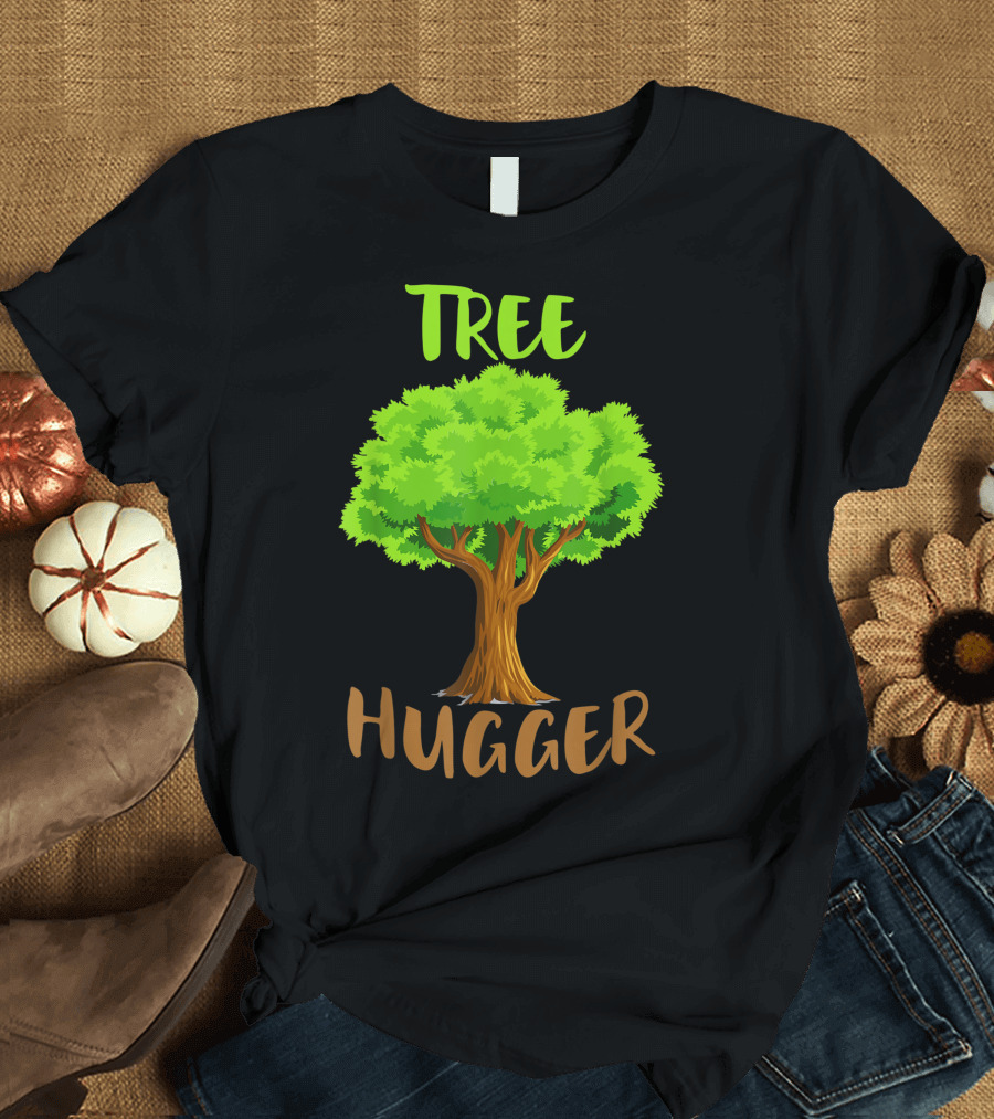 Tree Hugger Tree Graphic Eco-Friendly Nature Lover T-Shirt