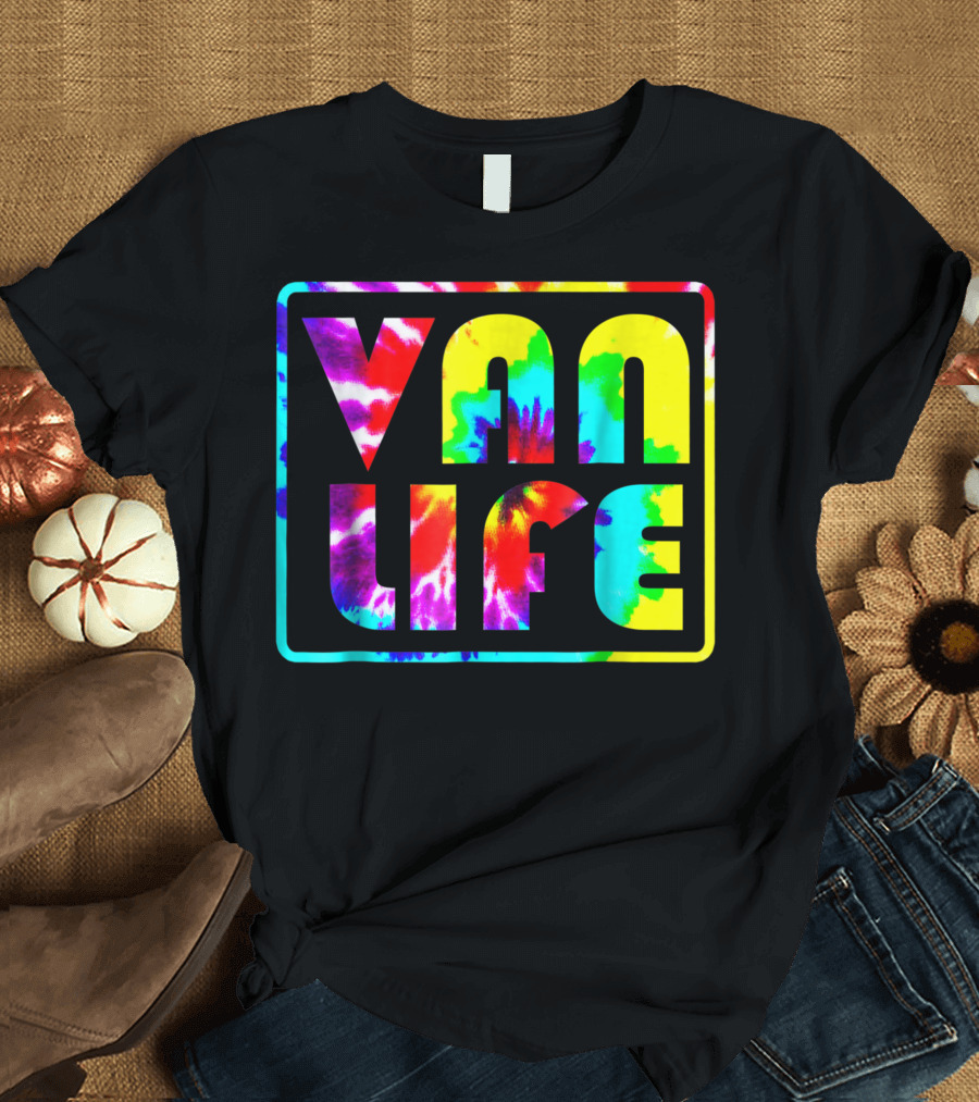 Van Life Tie-Dye Vintage Style Official Brand Promo T-Shirt