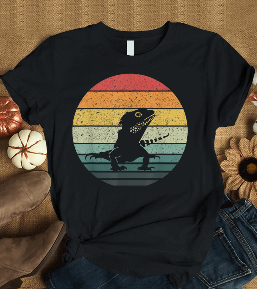 Vintage Lizard Retro Sunset T-Shirt