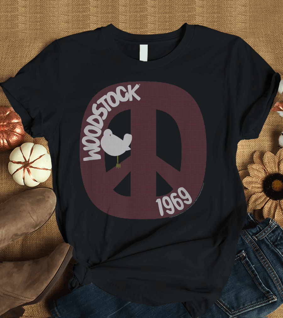 Woodstock Peace Sign 1969 Vintage Iconic Festival T-Shirt