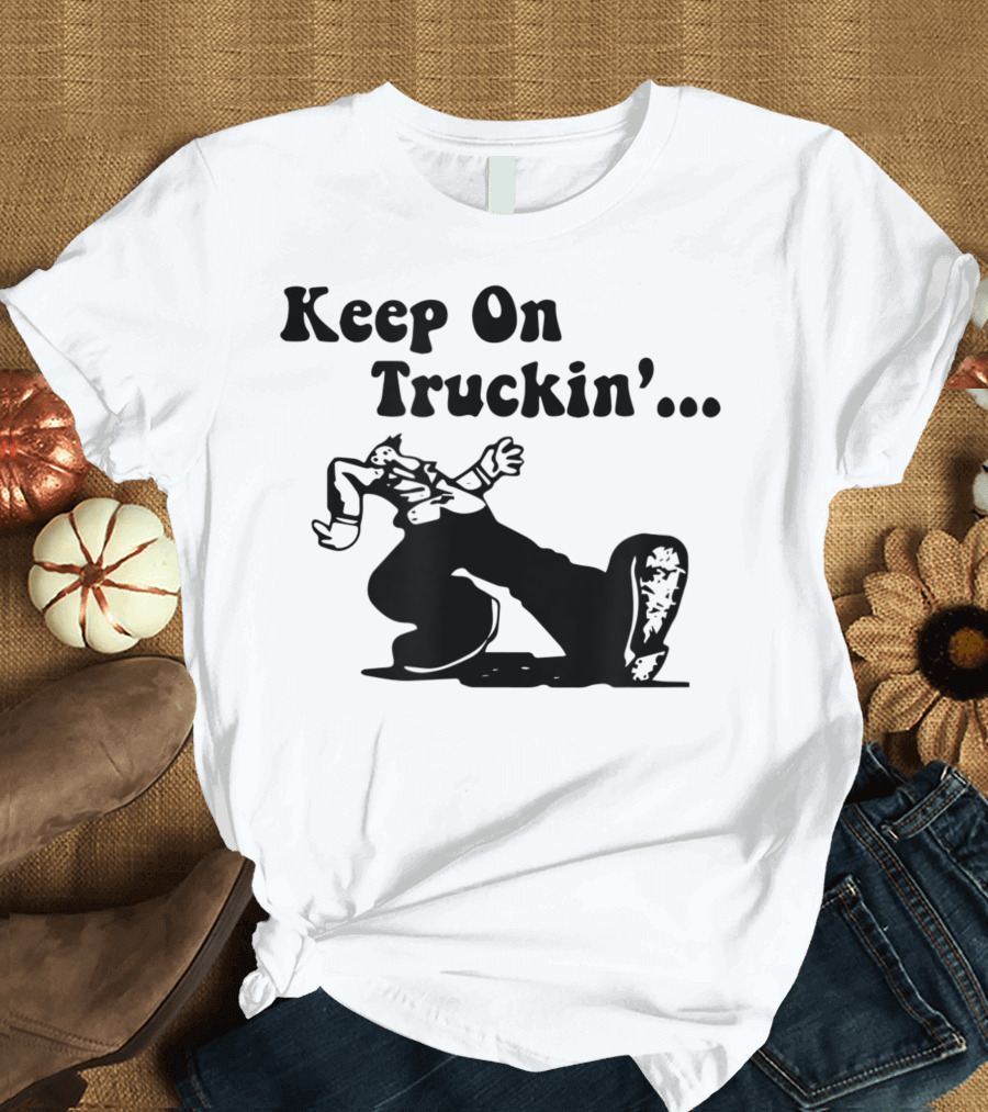 Keep On Truckin Vintage 1970s Hippy Good Vibes T-Shirt