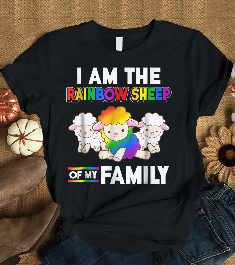 I Am The Rainbow Sheep Of My Family With Colorful Sheep T-Shirt