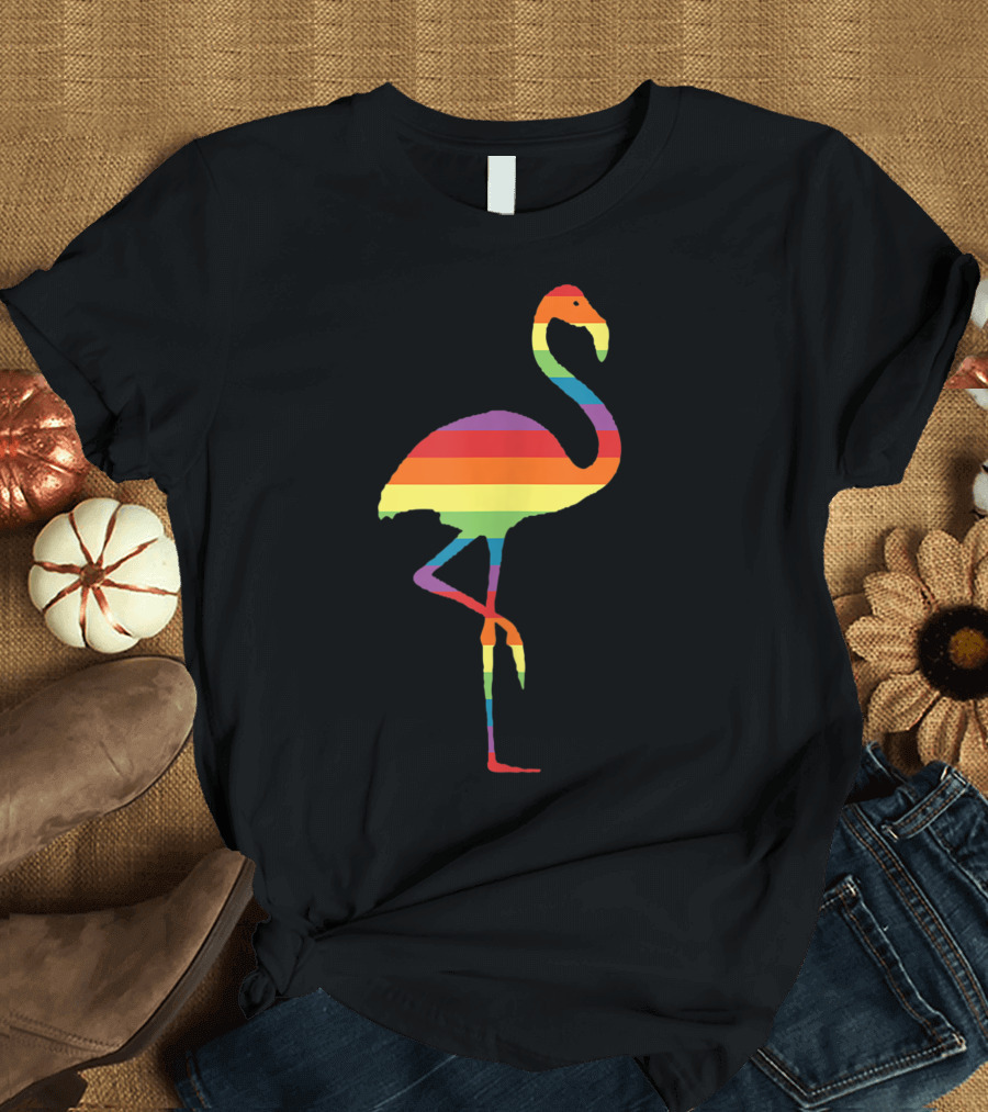 Rainbow Flamingo Gay Pride Parade Rights T-Shirt