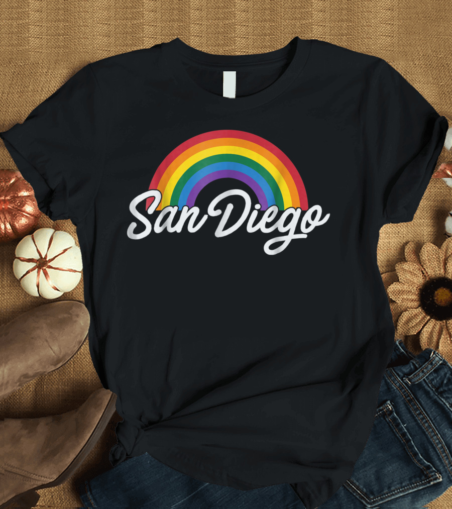 San Diego Rainbow Pride Flag T-Shirt