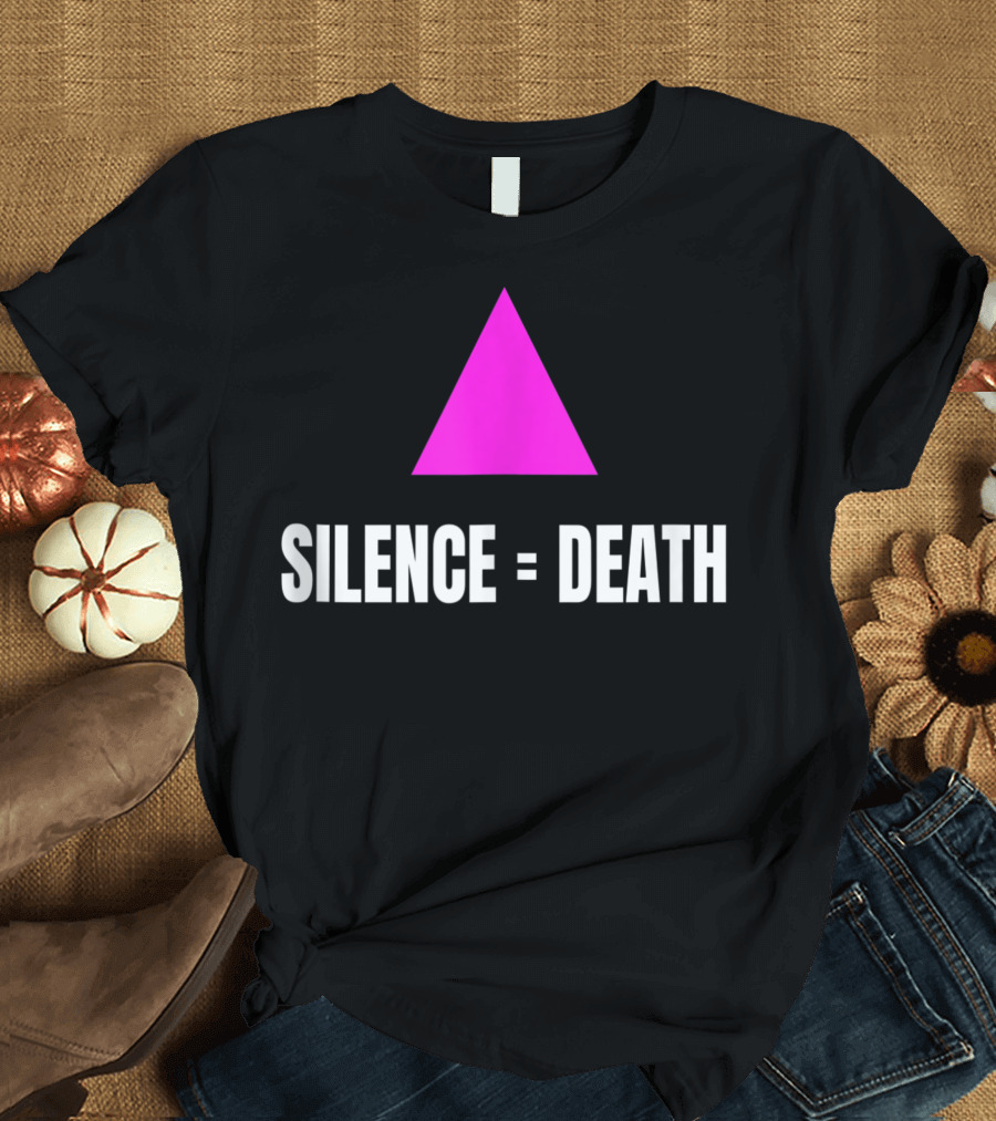 SILENCE = DEATH Pink Triangle T-Shirt