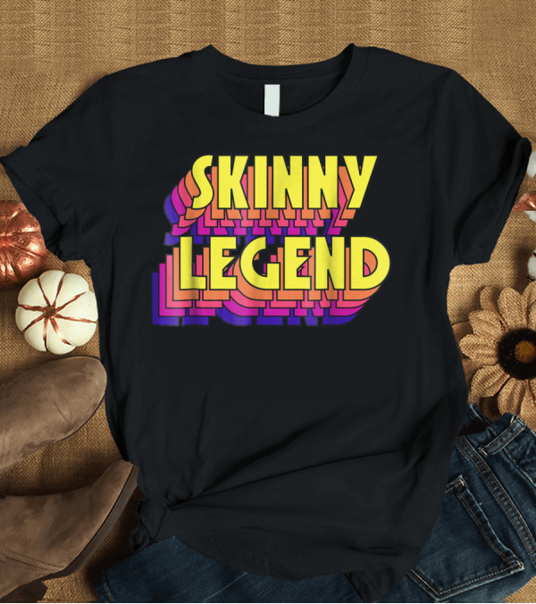 T-Shirt: SKINNY LEGEND Retro Multicolor 3D Text T-Shirt SKINNY LEGEND Retro Multicolor 3D Text T-Shirt