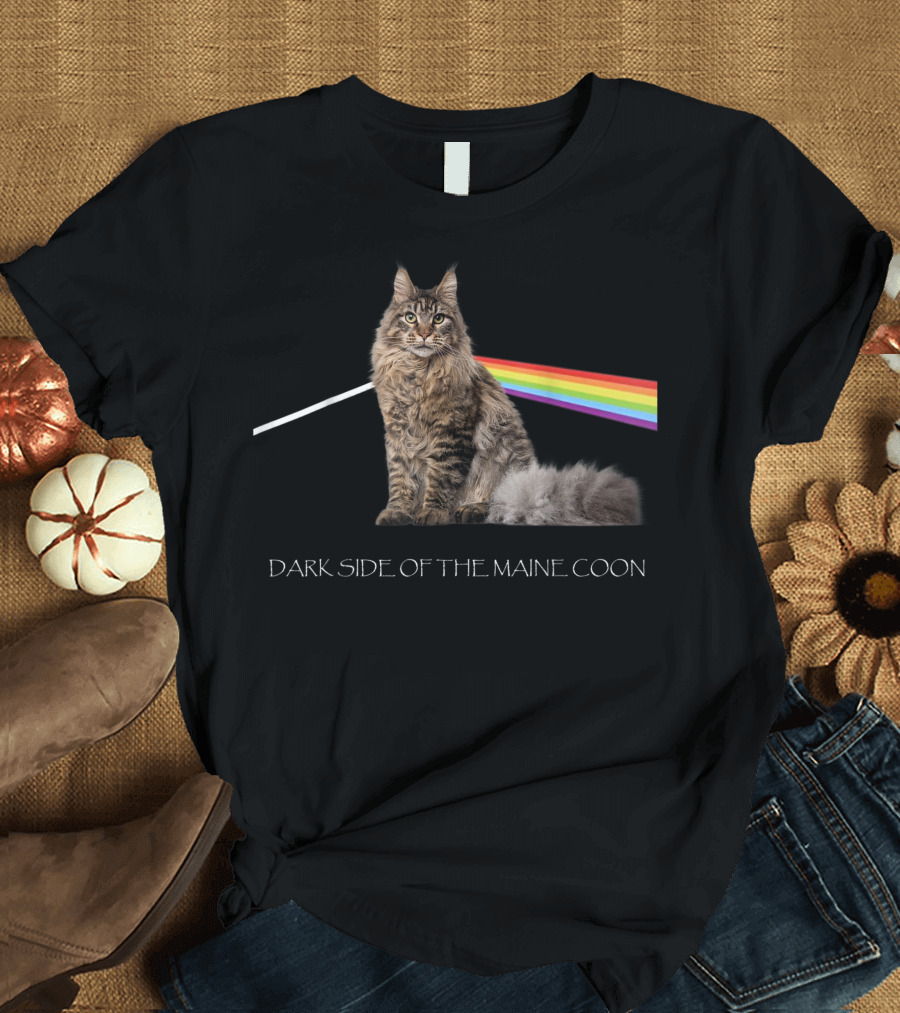 Dark Side Of The Maine Coon Rainbow Spectrum T-Shirt