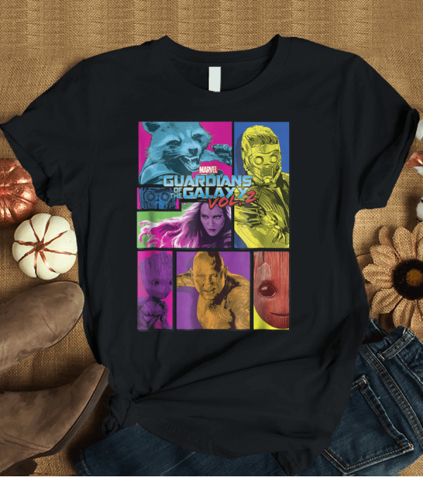 T-Shirt: Marvel Guardians of the Galaxy Vol. 2 Team Character Montage T-Shirt Marvel Guardians of the Galaxy Vol. 2 Team Character Montage T-Shirt
