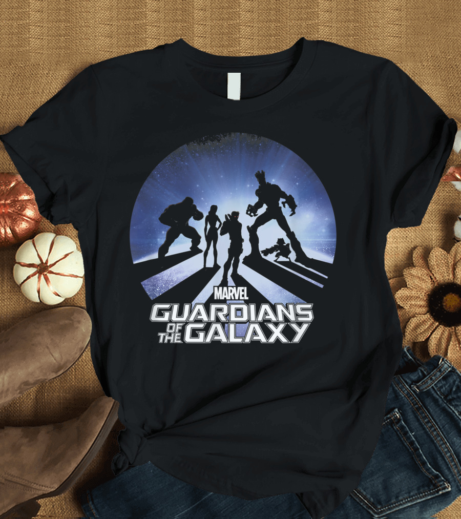 Marvel Guardians of the Galaxy Team Silhouette Cosmic Hero Lineup T-Shirt