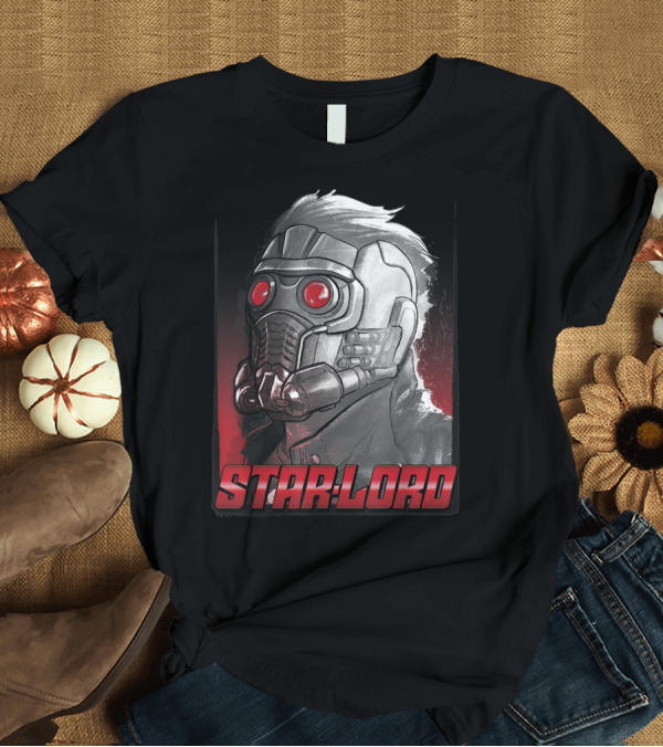 T-Shirt: Marvel Star Lord Guardians Of Galaxy Bold Profile T-Shirt Marvel Star Lord Guardians Of Galaxy Bold Profile T-Shirt