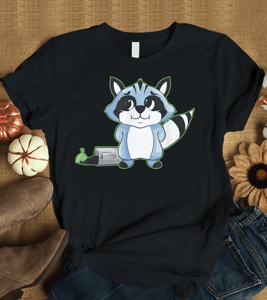 Raccoon Trash Panda Lover Cute Cartoon Style Raccoon T-Shirt