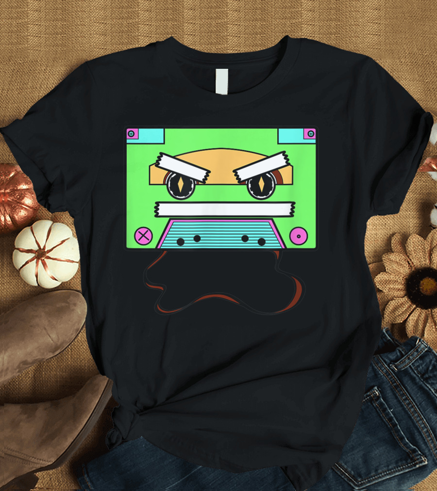 Tape Eater Angry Cassette Face T-Shirt
