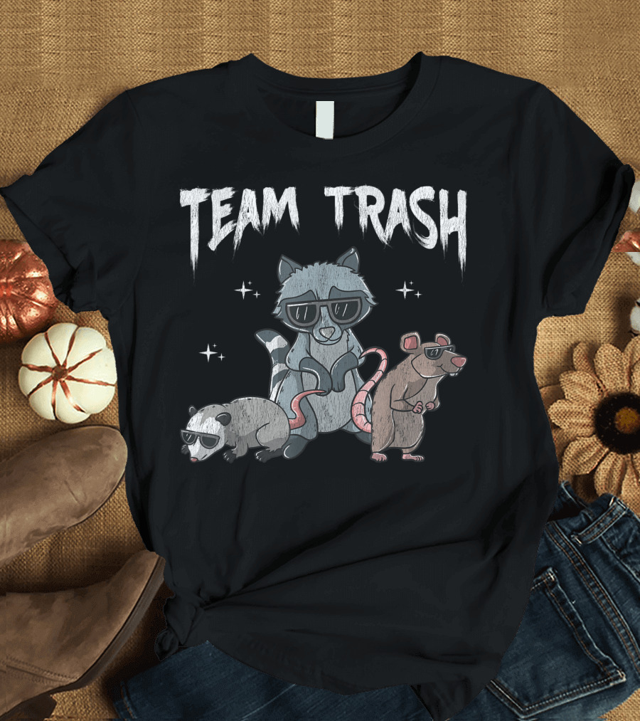 Team Trash Animal Gang Opossum Raccoon Rat Garbage Hw Collection T-Shirt