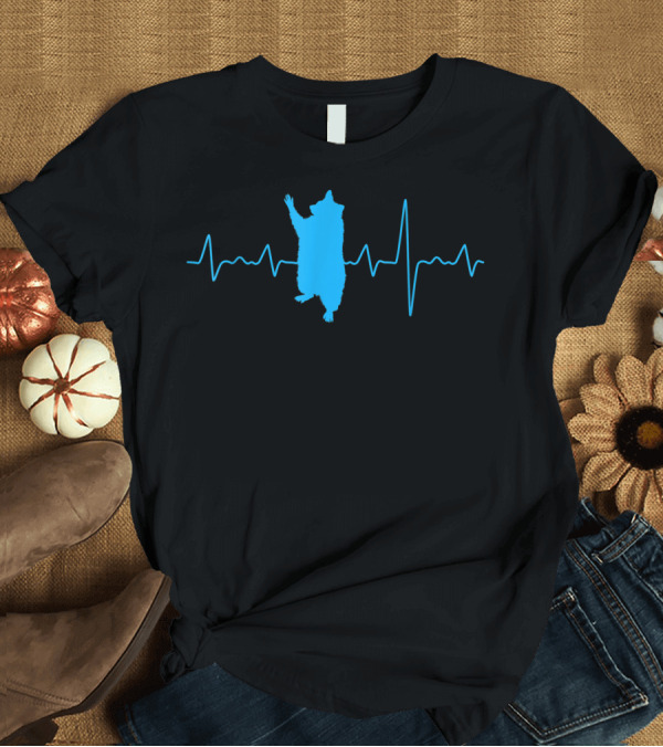 T-Shirt: Trash Panda Heartbeat Raccoon Blue T-Shirt Trash Panda Heartbeat Raccoon Blue T-Shirt