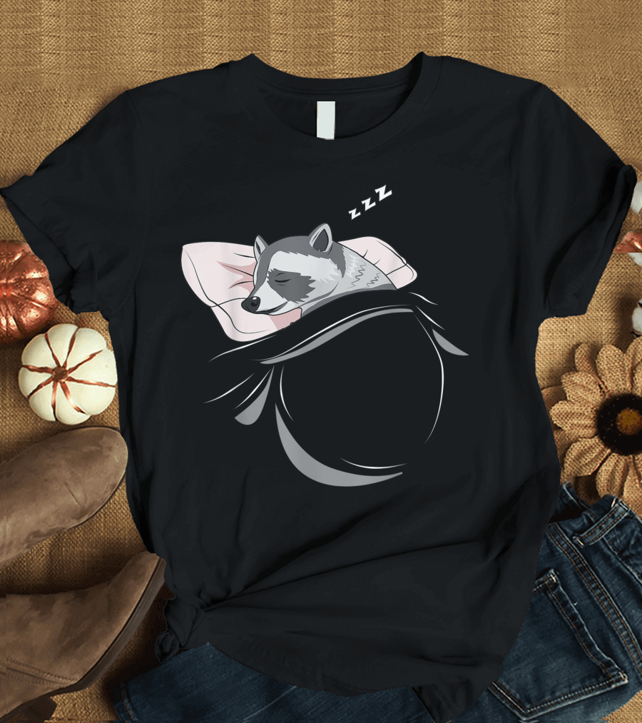 Trash Panda Zzz Sleeping Nap Pjs Raccoon T-Shirt