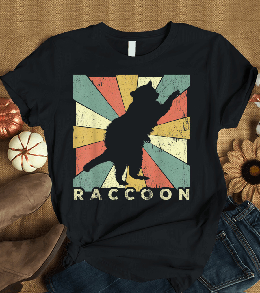 Vintage Style Animal Raccoon Lover T-Shirt