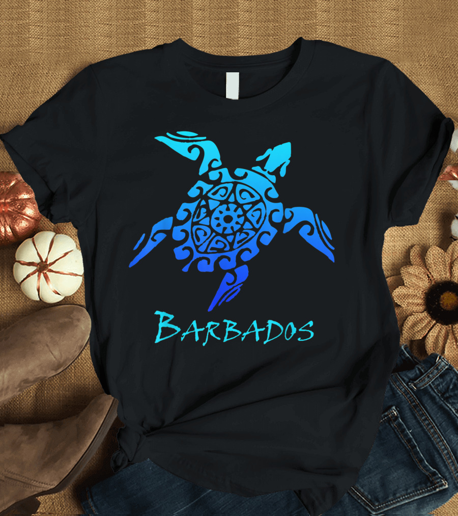 Barbados Polynesian Turtle Tattoo T-Shirt