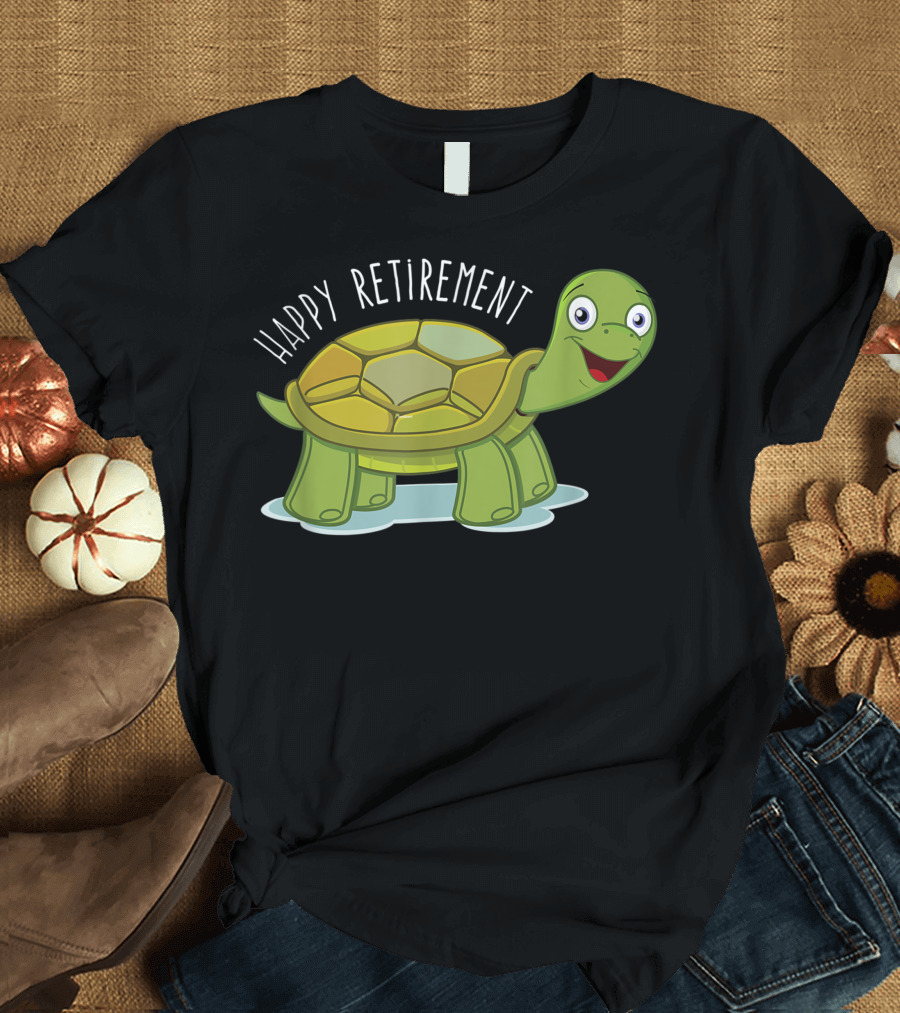 Happy Retirement Turtle Granddad Grandmom Grandpa Grandma T-Shirt