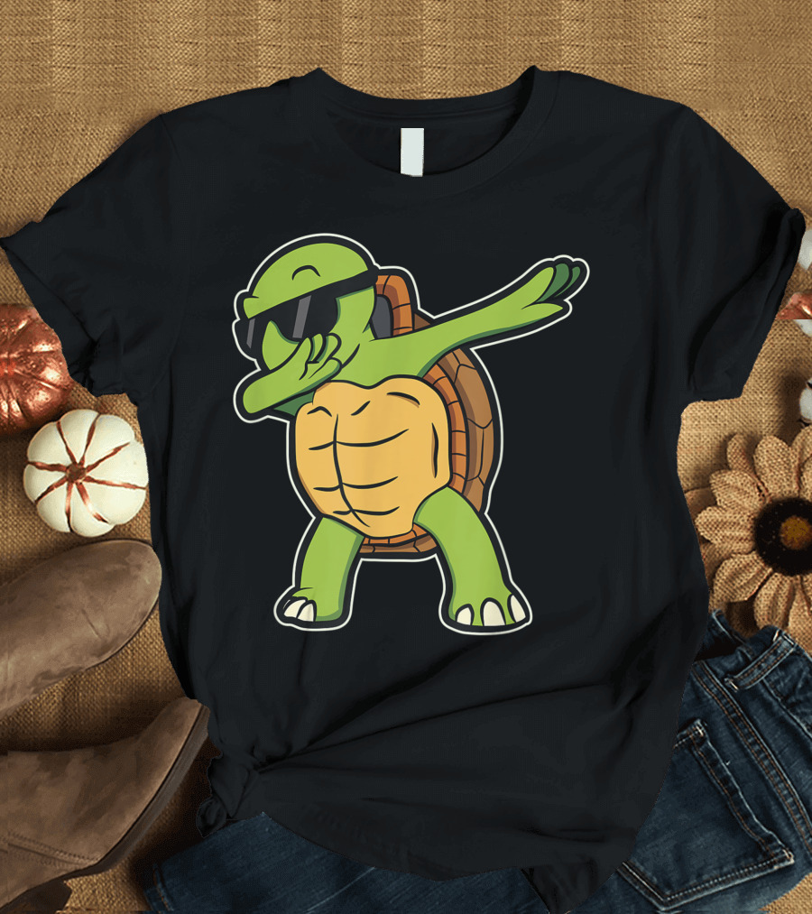 Dabbing Turtle for Turtle Pet Animal Lover with Sunglasses 5U T-Shirt