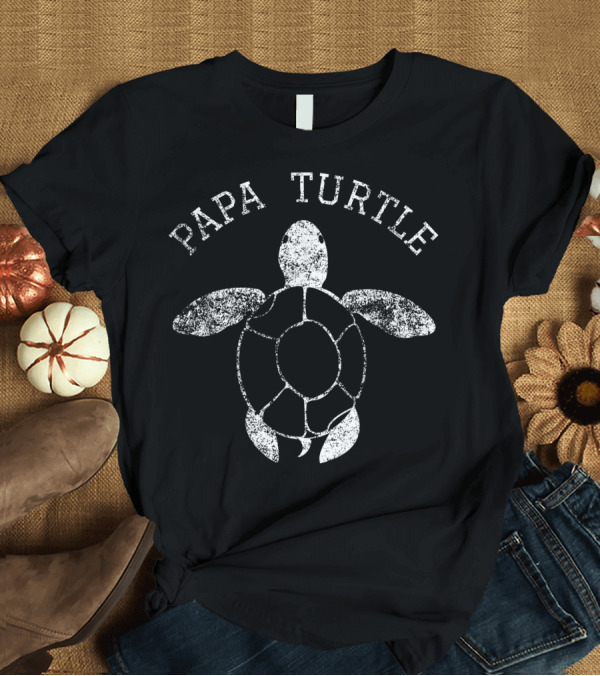 T-Shirt: Distressed Papa Turtle Honu Turtles Vintage Marine T-Shirt Distressed Papa Turtle Honu Turtles Vintage Marine T-Shirt