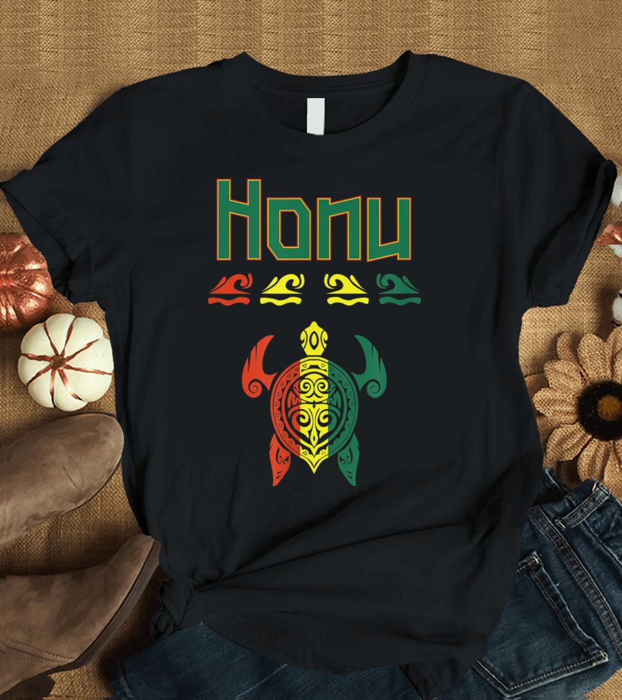Honu Men's Reggae Polynesian Sea Turtle for Island Lovers T-Shirt