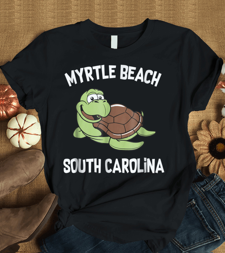 Myrtle Beach South Carolina Happy Sea Turtle T-Shirt