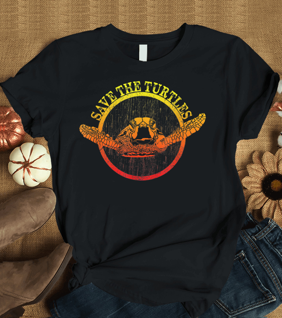 Save The Sea Turtles Honu Conservation Circle T-Shirt
