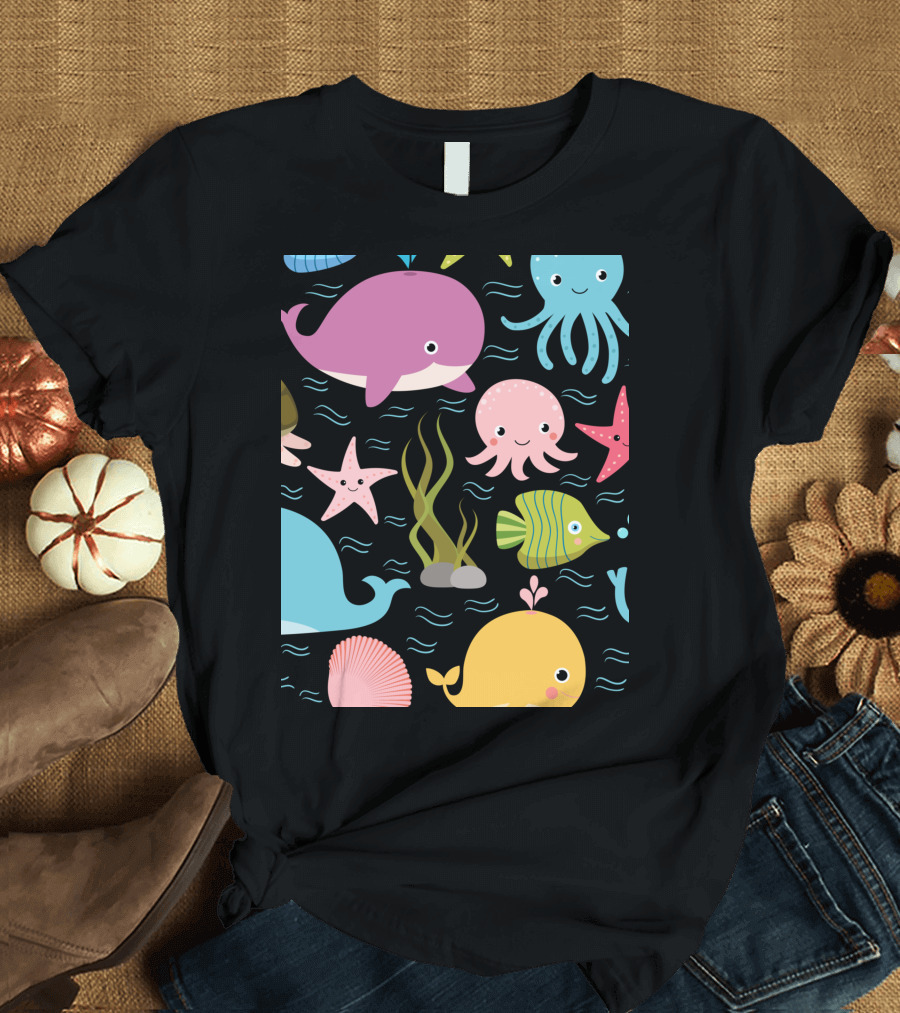 Cute Sea Animals Ocean Fish Summer X8 T-Shirt