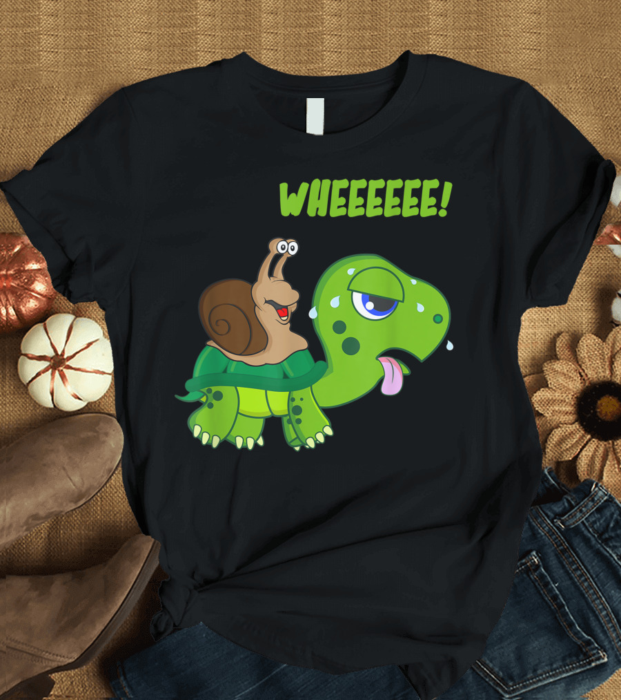 Snail Shells Turtle Decor Sloth Toy Snails Pace Wheeeeeee Sloth Turtle T-Shirt