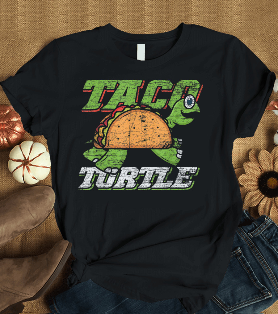 Taco Turtle Funny Cartoon Mashup T-Shirt