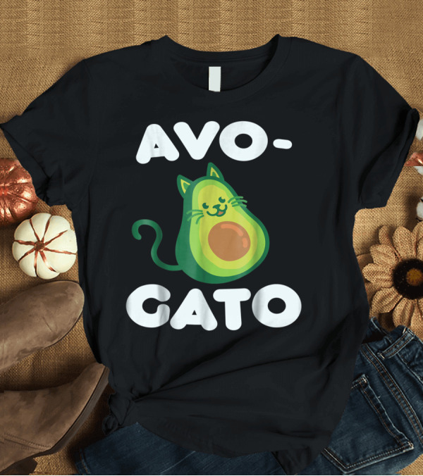 T-Shirt: Avogato Avocado Cat Cuteness Purrfect Fusion T-Shirt Avogato Avocado Cat Cuteness Purrfect Fusion T-Shirt