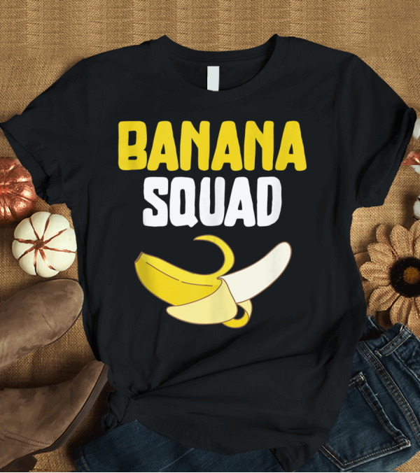 T-Shirt: BANANA SQUAD Banana Lovers Vegan Food T-Shirt BANANA SQUAD Banana Lovers Vegan Food T-Shirt