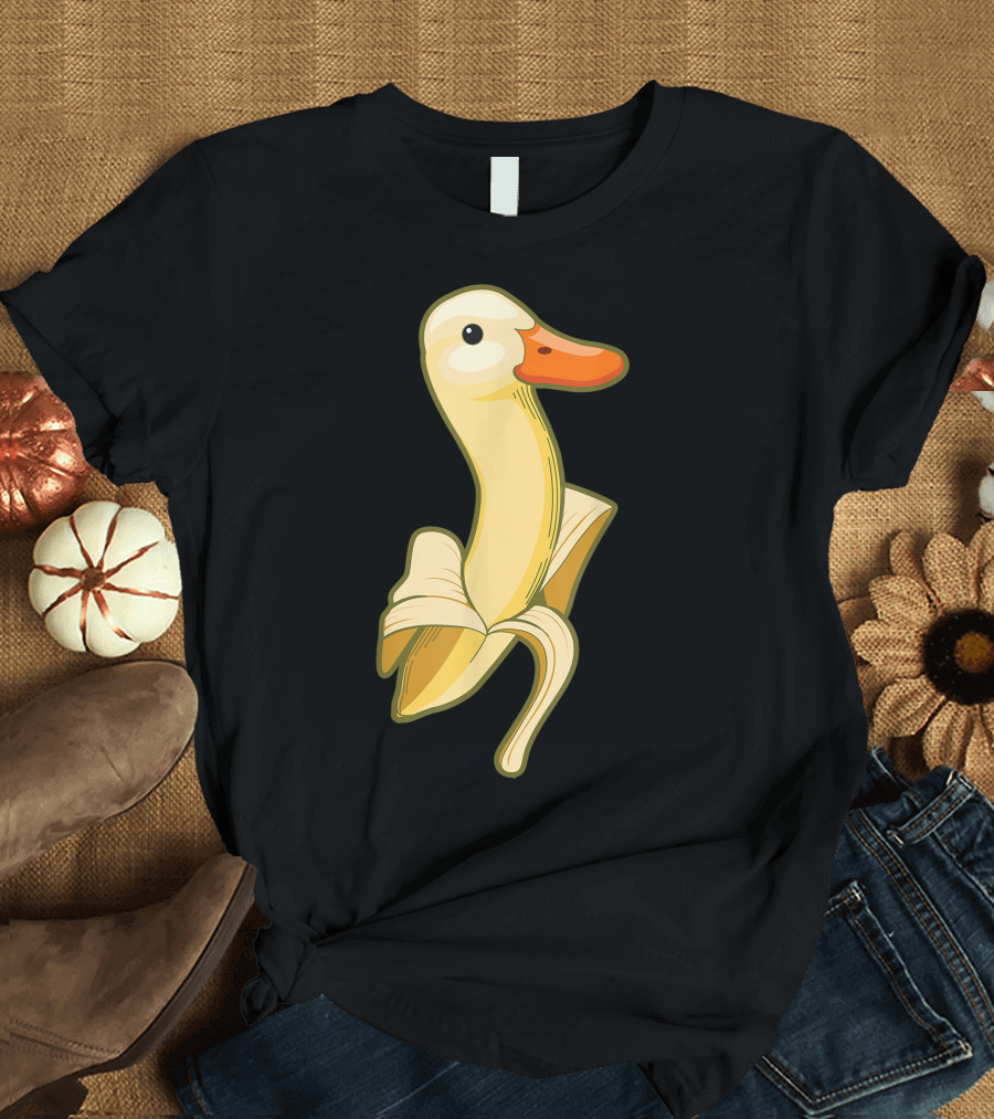 Banana Duck Cute Vegetarian Pet Vegan Food Fan T-Shirt