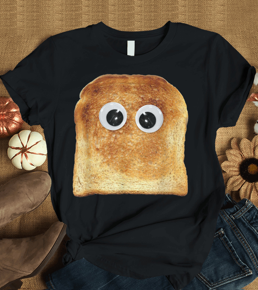 Googly Eye Toast Bread Silly Vegetarian Costume Eater T-Shirt