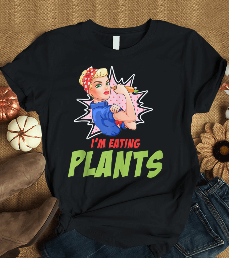 I'm Eating Plants Rosie Pop Art Vegan Fitness T-Shirt