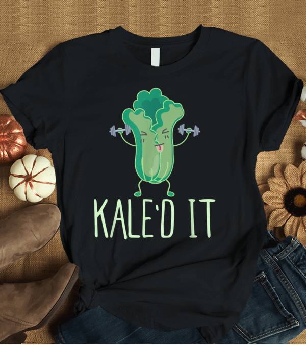 T-Shirt: KALE'D IT Vegan Kale Fitness Vegetarian Plant Based T-Shirt KALE'D IT Vegan Kale Fitness Vegetarian Plant Based T-Shirt