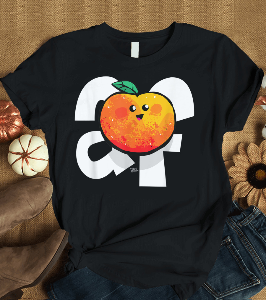 Peachy Af Kawaii Cute Peach Organic Fruit Vegan T-Shirt