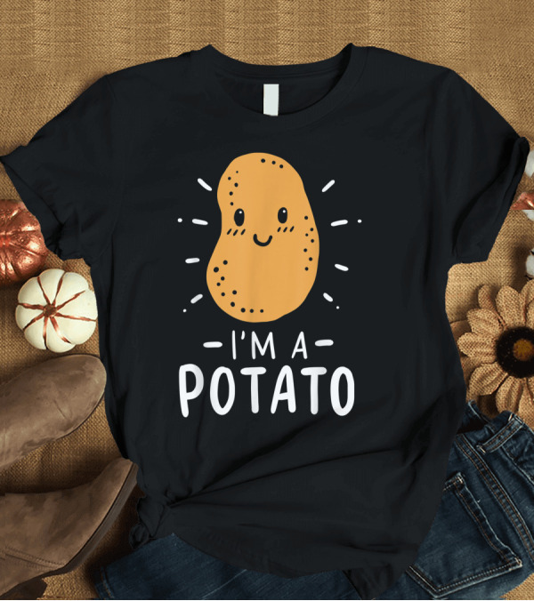 T-Shirt: I'm a Potato Lazy Costume Halloween Vegan Kawaii T-Shirt I'm a Potato Lazy Costume Halloween Vegan Kawaii T-Shirt