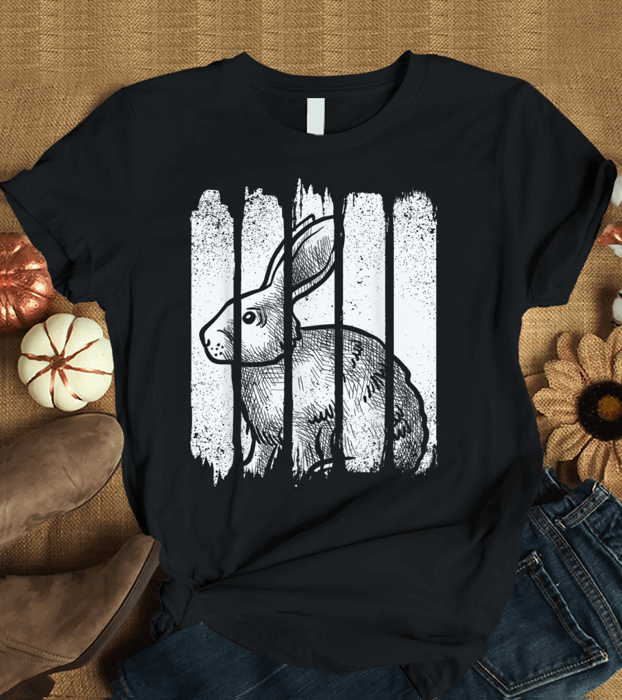 Rabbit Rabbit Jt Grunge Sketch Stripes T-Shirt