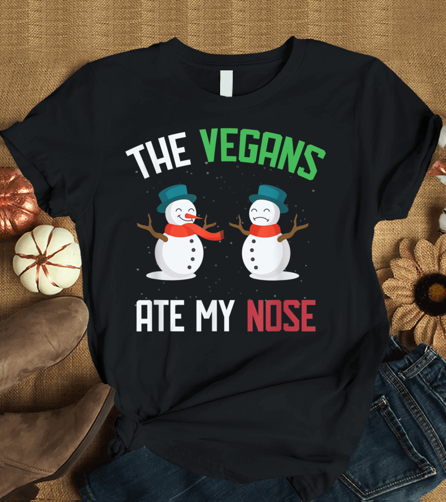 THE VEGANS ATE MY NOSE Snowman T-Shirt